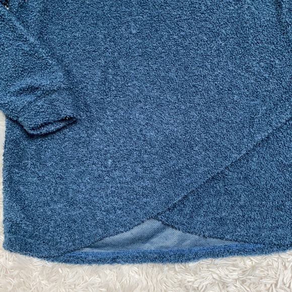 LaMode Fleece Zip Neck Pullover 💗 Blue - Picture 11 of 15